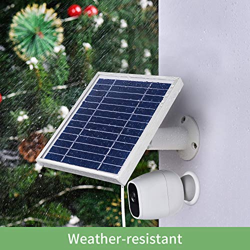 iTODOS Solar Panel Works for Arlo Pro and Arlo Pro2 Camera,11.8feet Power Cable and Adjustable Mount (3 Pack,Silver) - Image 4