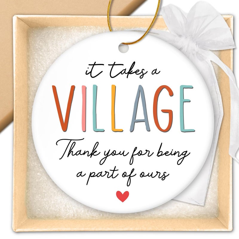 HEXMOZ Thank You Gifts for Women Men  Teacher Appreciation Gifts  Nurses Week Gift  Appreciation Gift for Teacher Nurse Coworker Employee Daycare Provider Nanny Babysitter  Christmas Ornament