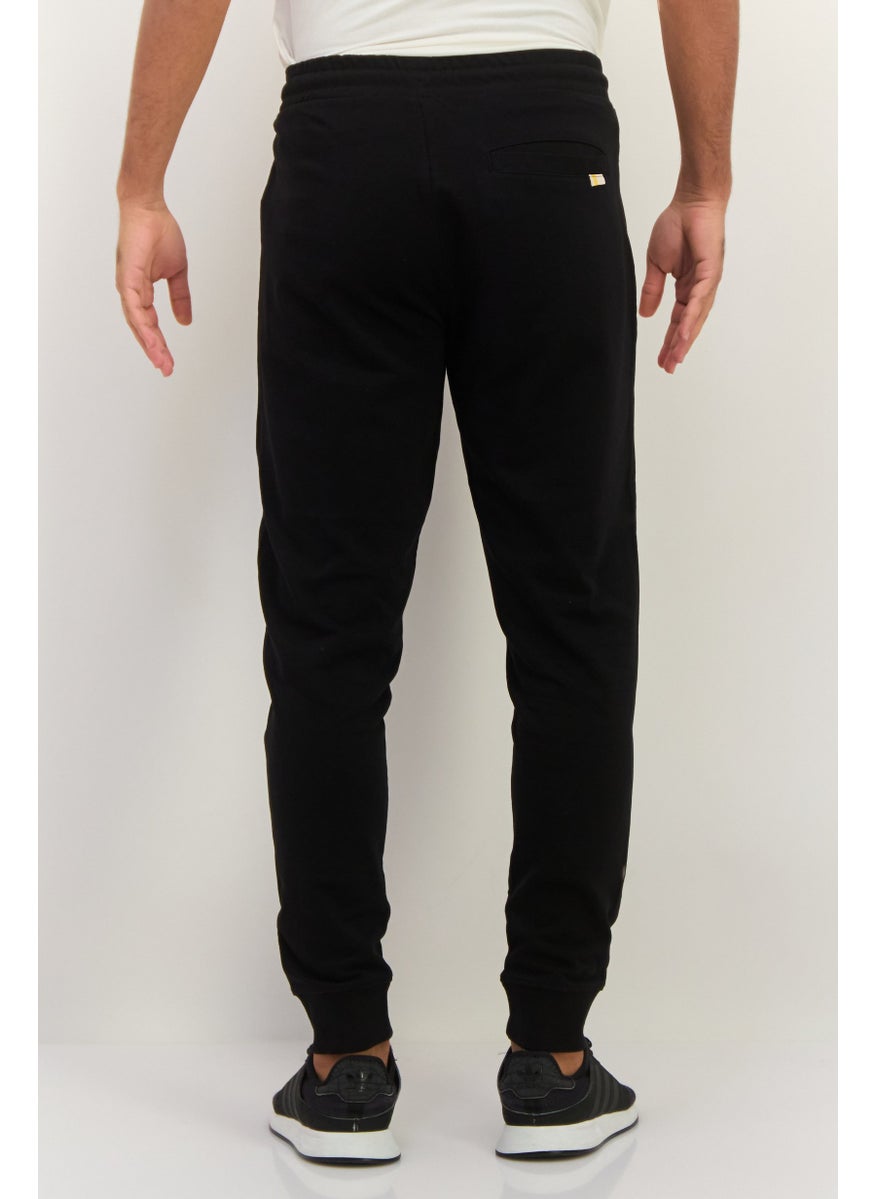 Gazzarrini - Men Regular Fit Printed Drawstring Jogger Pants, Black - Image 1