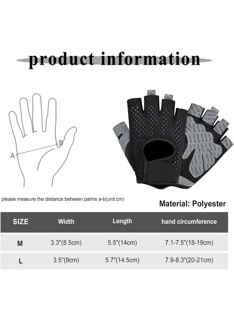 Oasisgalore Fitness Sports Gloves Men Women Non-Slip Black  - Image 4