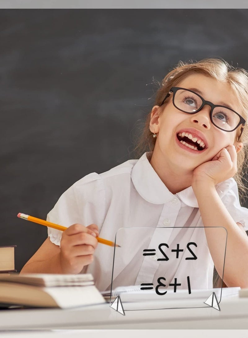 3 Pack Acrylic Dry Erase Board with Stand, Clear Memo Tablet for Writing and Display - Frameless Small Whiteboard Alternative School, Office, Home (20×30cm) - Image 5