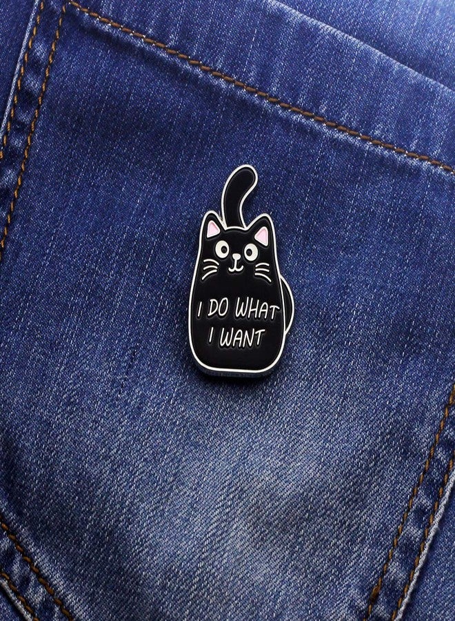 CUFTS Black Cat Enamel Lapel Pin Funny Cute Cat Enamel Pins for Backpacks Hat Bags Chrismas Birthday Gift - Image 5