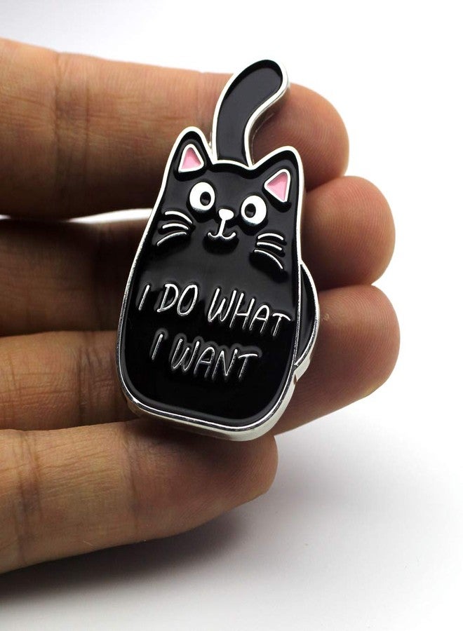 CUFTS Black Cat Enamel Lapel Pin Funny Cute Cat Enamel Pins for Backpacks Hat Bags Chrismas Birthday Gift - Image 3