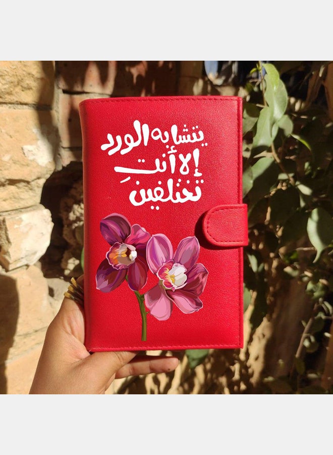 محفظة جلدية نسائية - جلد صناعي - أحمر - Image 2