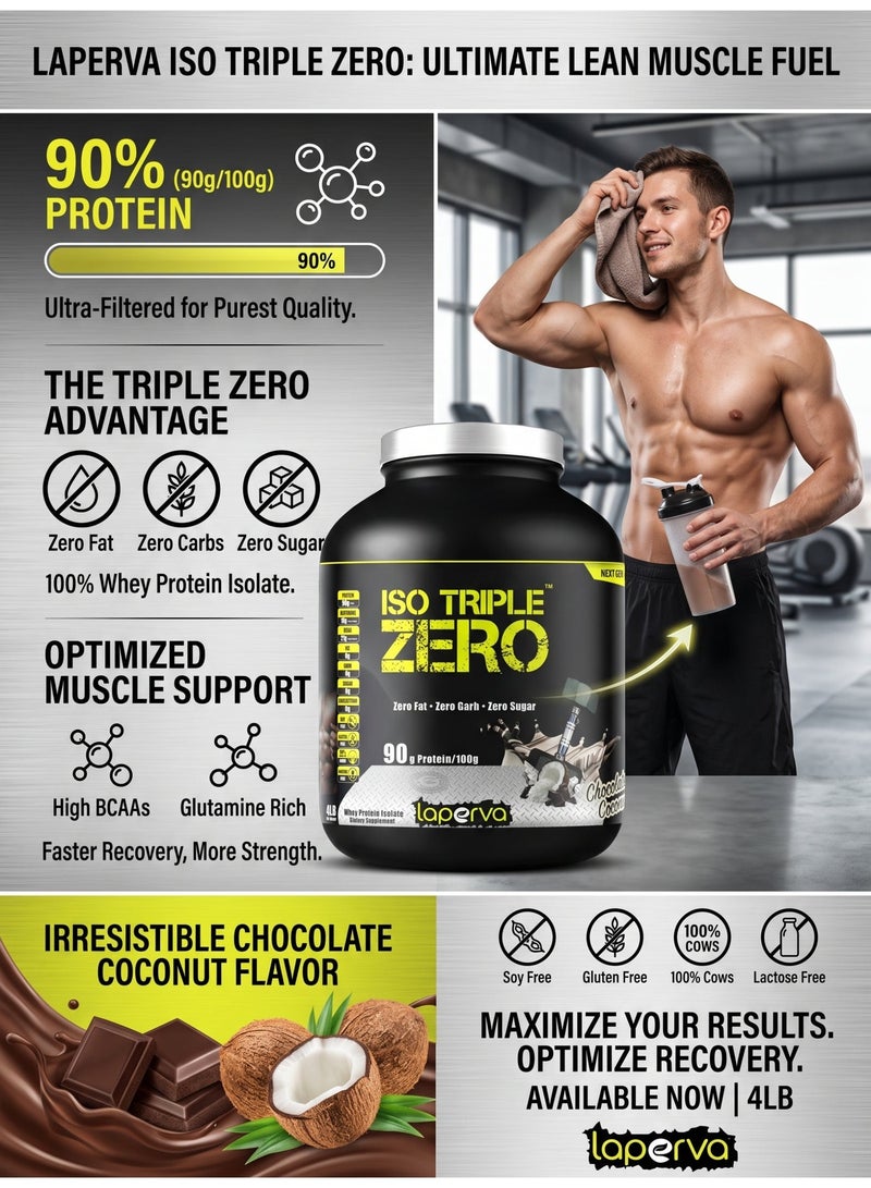 Laperva Iso Triple Zero Next Generation, Chocolate Coconut, 4 LB - Image 2