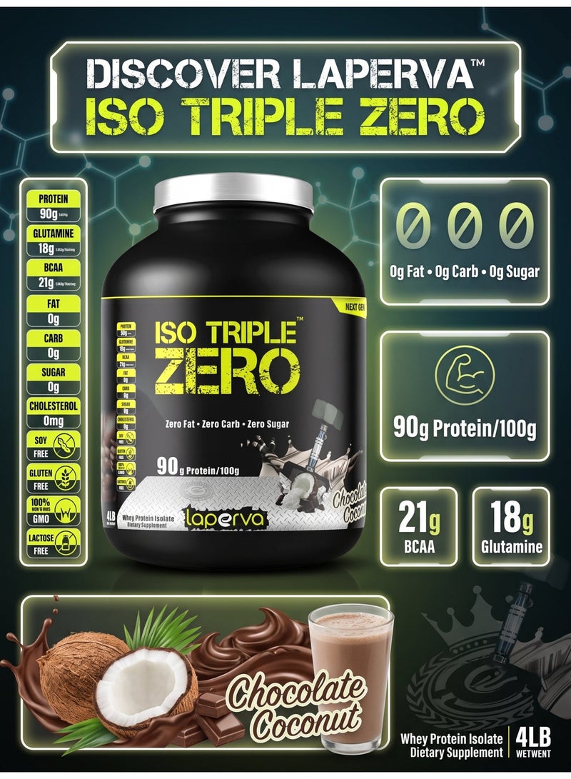 Laperva Iso Triple Zero Next Generation, Chocolate Coconut, 4 LB - Image 3