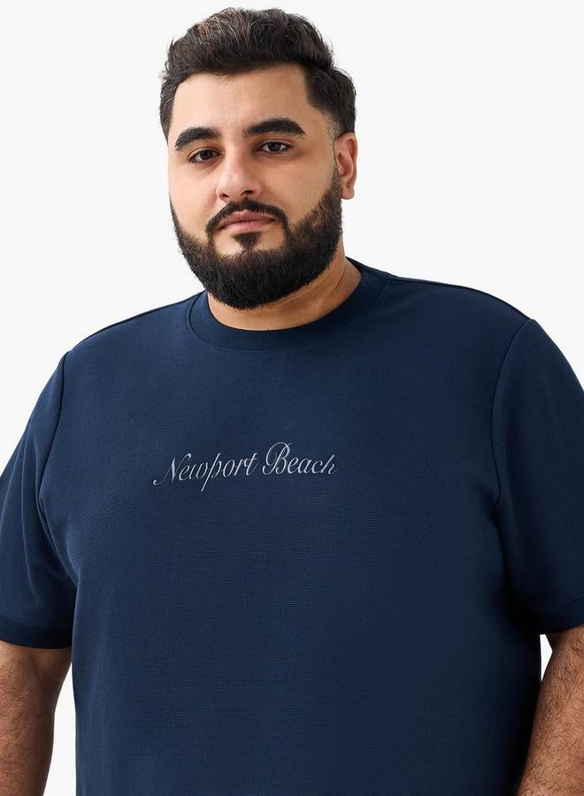 Maxim Men Regular Fit Crew Neck Short Sleeve Newport Beach Print T shirt - Image 4