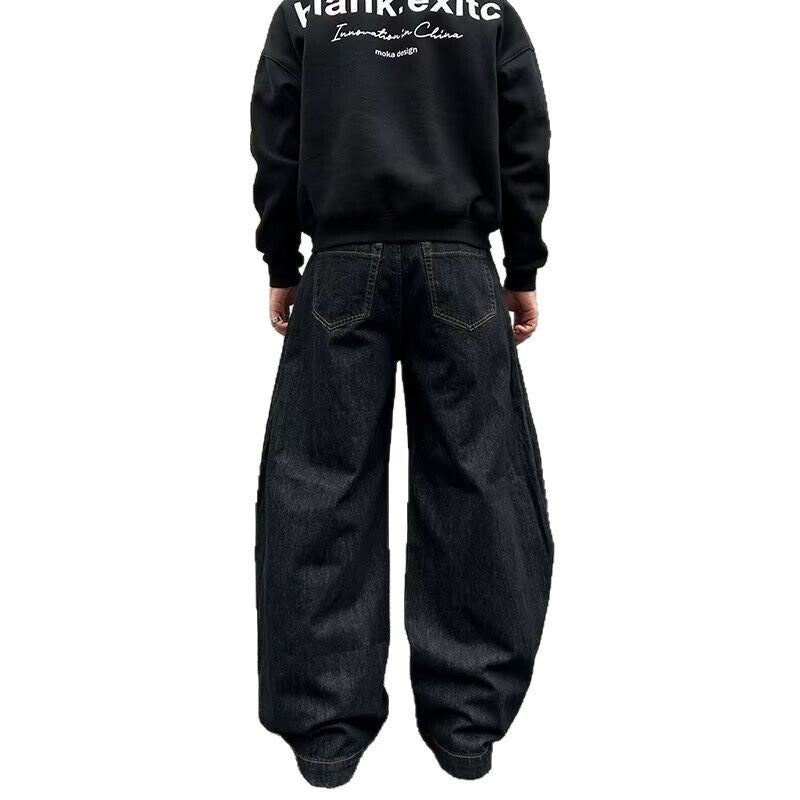 Unisex Classic Denim Jeans Loose Fit Daily Outdoor Wear - Image 5