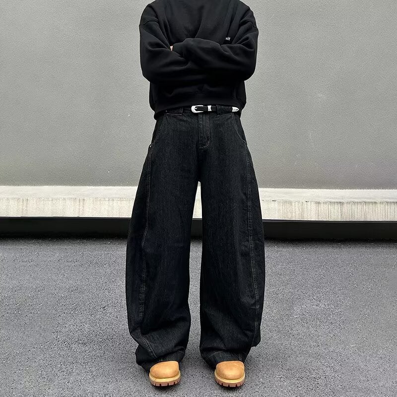 Unisex Classic Denim Jeans Loose Fit Daily Outdoor Wear - Image 2