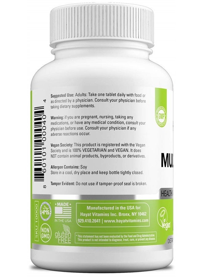 Hayat Vitamins Vegan Natural Multivitamin, Certified Halal, 60 Tablets - Image 4