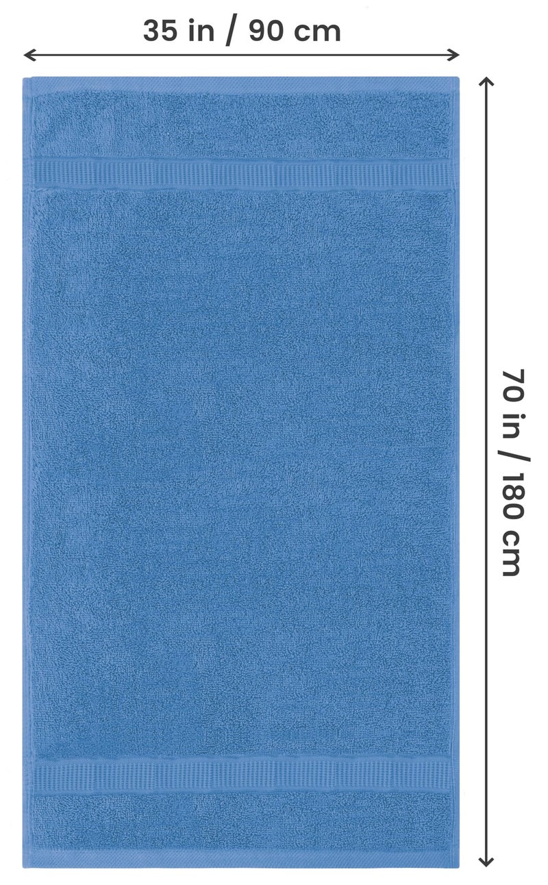 Utopia Towels Luxurious Jumbo Bath Sheet 2 Piece, 600 GSM, 35 by 70 Inches, 100% Ring Spun Cotton, Highly Absorbent and Quick Dry Extra Large Bath Towel, Super Soft Towel, Electric Blue - Image 2