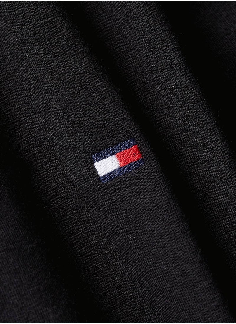 TOMMY HILFIGER Men's TH Flex Slim Fit T-Shirt - Cotton, Black  - Image 3