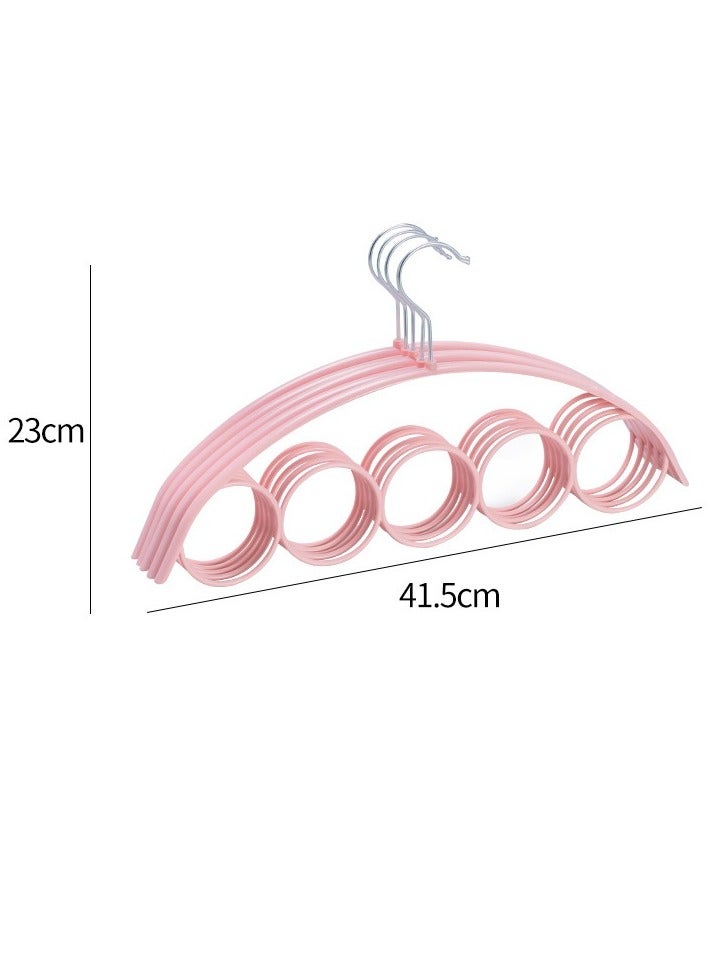 About Nordic 5-Ring Scarf Rack Wardrobe Storage Rack Plastic Clothes Hanger Silk Scarf Tie Circle Creative Clothes Hanger(8Pieces)  - Image 1
