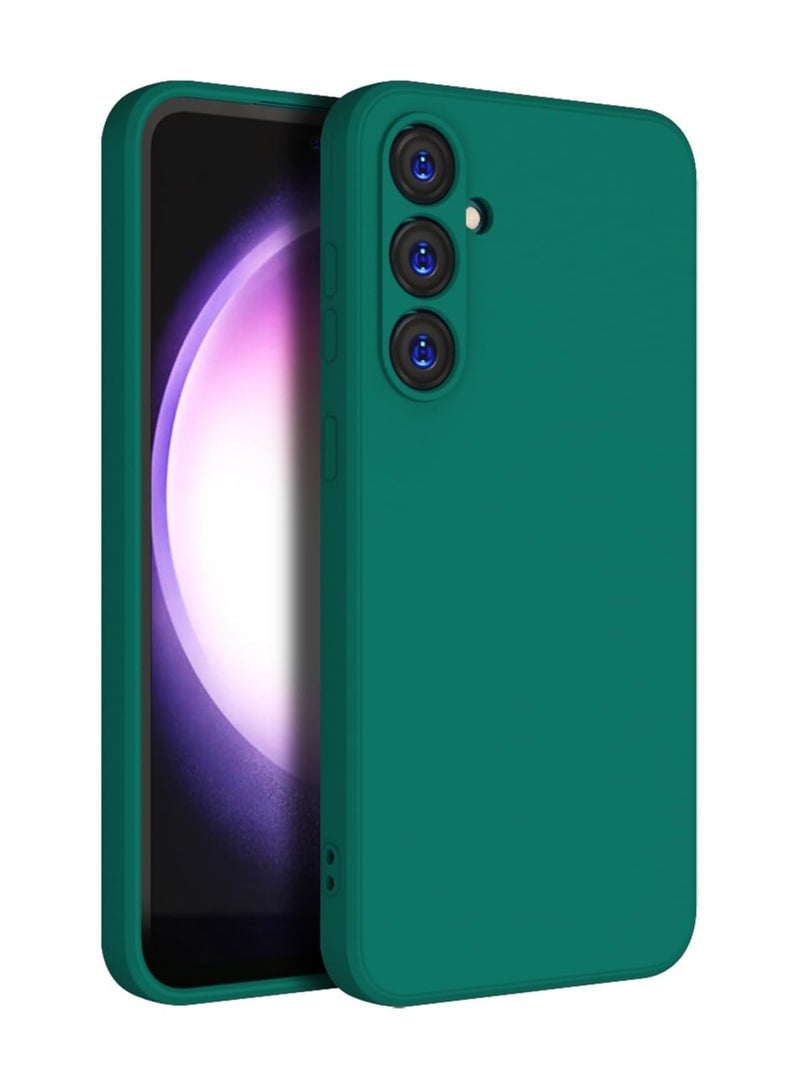 حافظة سيلكون سائلة ناعمة من سامسونج جالاكسي M16 5G F16 5G مع بطانة ميكروفايبر ووسادة رقيقة مضادة للصدمات لحماية الكاميرا باللون الأخضر لجهاز سامسونج جالاكسي M16 - Image 1