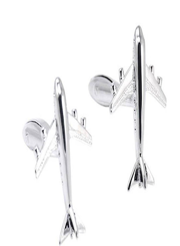 Stainless Steel Airplane Cufflinks - Image 4
