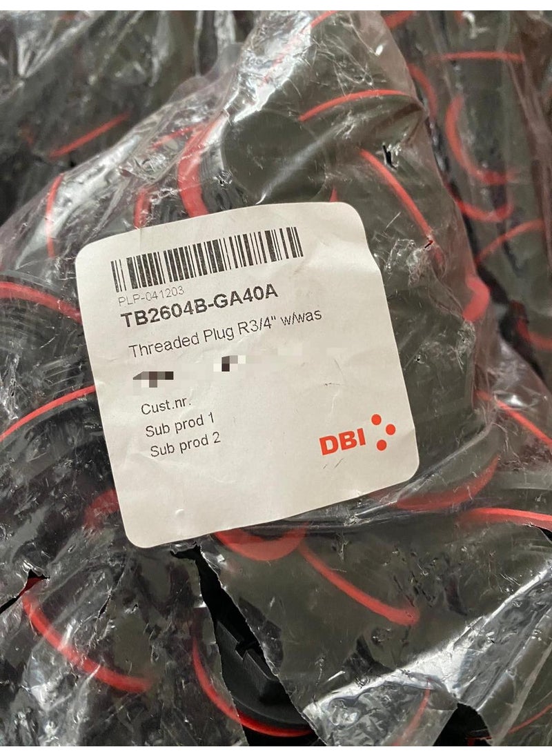 DBI - Threaded Gas Plug TB2604B-GA40A 10 Pieces - Image 1