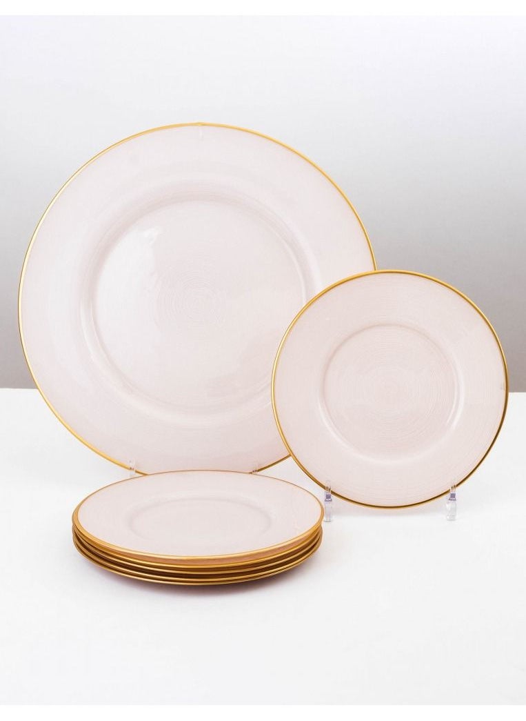 Hic Glass plate set of 7 pieces white color 
