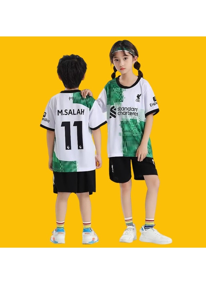 M MIAOYAN M MIAOYAN Liverpool Football Club Salah No. 11 Jersey Men's and Women's Kindergarten Children's Wear Football Sports Match Football Jersey Set  - Image 1