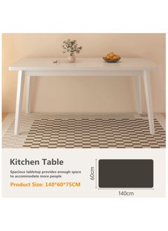 HXDream Kitchen Table,Rectangle Dining Table,Dining Table,Suitable for Kitchen,Dining Room,Living Room  - Image 4