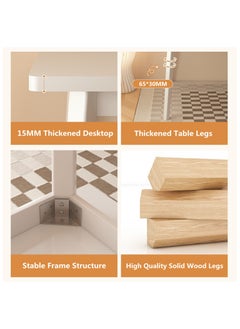HXDream Kitchen Table,Rectangle Dining Table,Dining Table,Suitable for Kitchen,Dining Room,Living Room  - Image 5