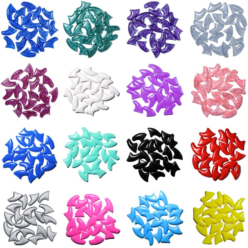 WQGVY 15 Colors / 150 pcs Cat Nail Caps | Cat Claw Covers with Adhesives and Applicators (M) - Image 2
