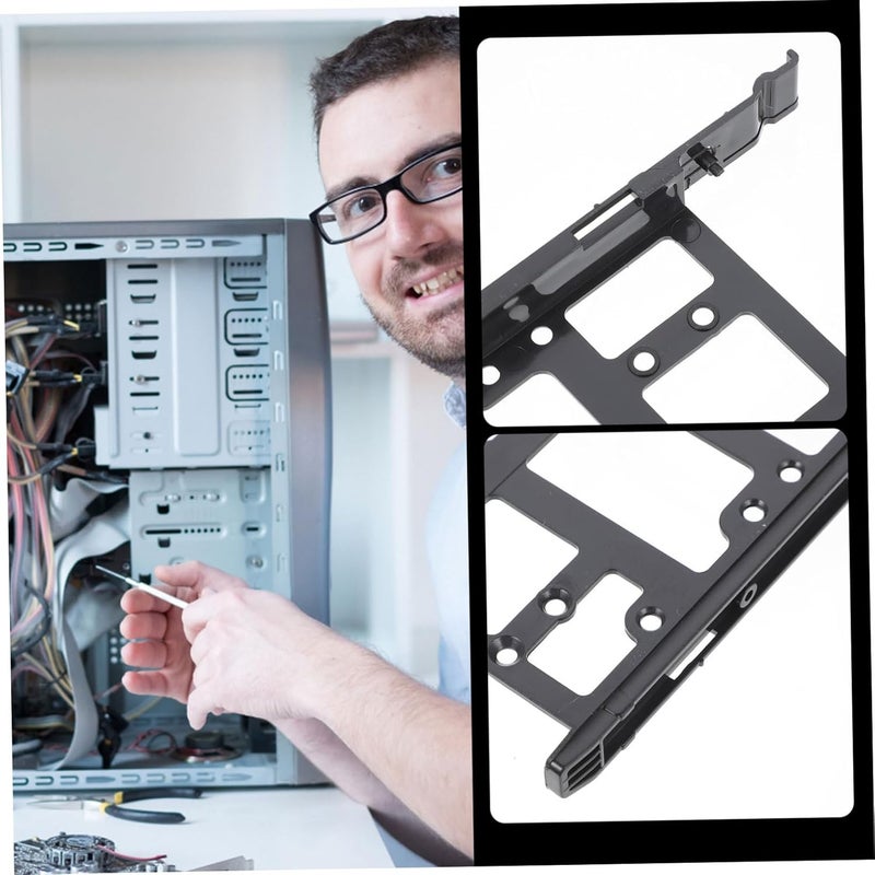 3 قطع حامل قفص القرص الصلب من نوع السحب لتثبيت SSD بتصميم ثابت متين وسهل التركيب، ملحق كمبيوتر متوافق مع أقراص متعددة - Image 3