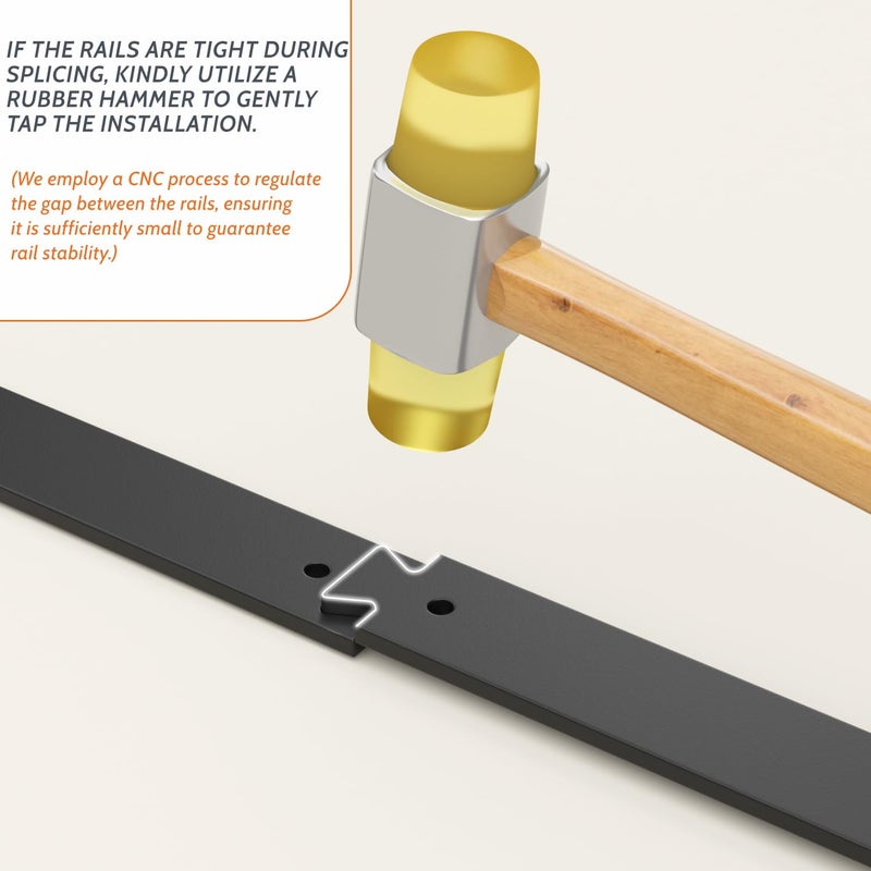 SANKEYTEW 36" Bifold Barn Door Hardware Kit - Fit for 2 Bifold Doors, Black Plastic Spraying, Folding Push-Pull, Thickened Carbon Steel - Sturdy & Durable - Anti-Skipping Design (zdm-36-2) - Image 4