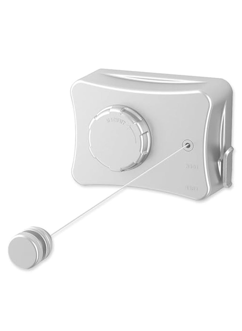 YelaJoy Retractable Washing Line, 5.1 m Indoor Retractable Washing Line, Retractable Washing Line, Stainless Steel Retractable Washing Line for Bedroom, Bathroom（White） - Image 1