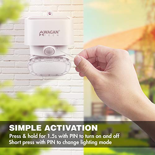 Wagan EL8569 2000 Lumen Solar Wall Light Solar Outdoor Light LED Waterproof Motion Sensor Security Lights Bright Solar Wireless Flood Wall Lights - Image 3