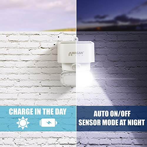 Wagan EL8569 2000 Lumen Solar Wall Light Solar Outdoor Light LED Waterproof Motion Sensor Security Lights Bright Solar Wireless Flood Wall Lights - Image 5