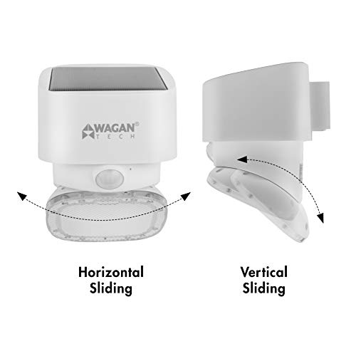 Wagan EL8569 2000 Lumen Solar Wall Light Solar Outdoor Light LED Waterproof Motion Sensor Security Lights Bright Solar Wireless Flood Wall Lights - Image 2