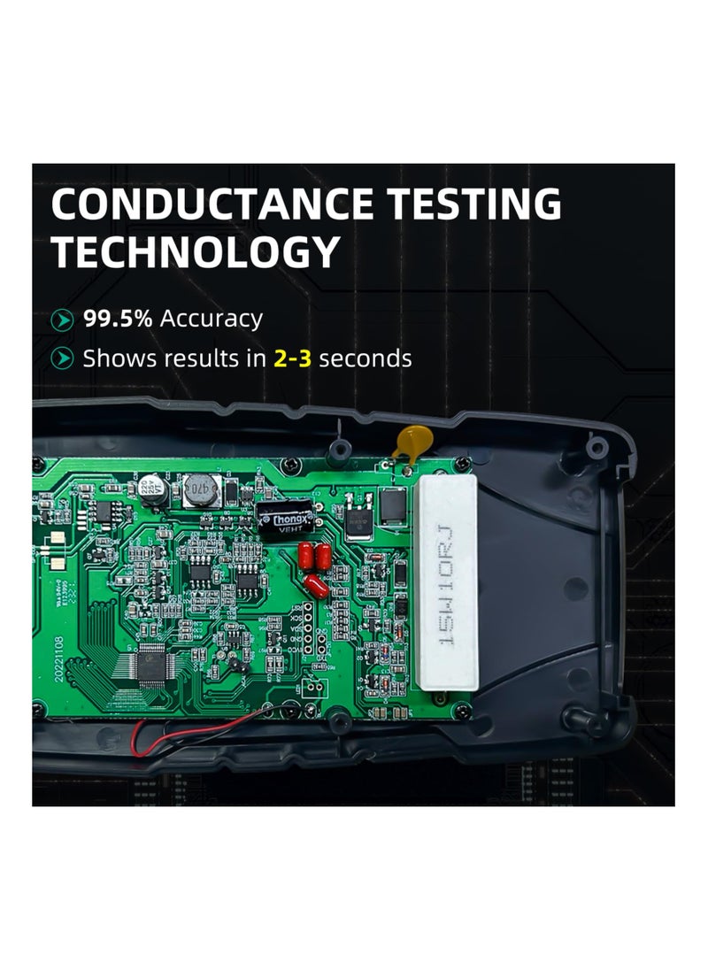 SYOSI Car Battery Tester 12V 24V, 50-2000 CCA Automotive Alternator Diagnostic Tool, Digital Auto Battery Analyzer, Resistance Voltage Discharging Analysis for Truck Van Boat Motorcycle ATV SUV  - Image 3