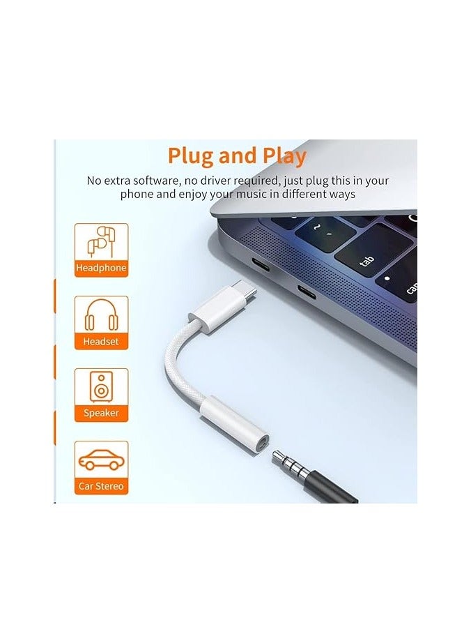 USB Type C to 3.5mm Female Headphone Jack Adapter USB C to Aux Audio Cable Cord Type C to 3.5mm Audio - Image 2