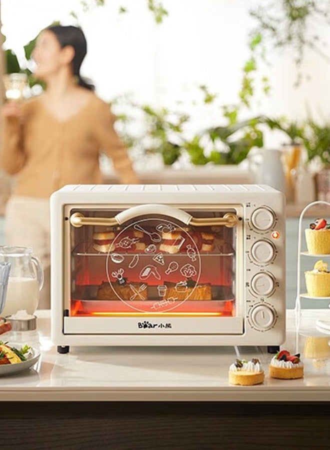 Bear Electric Oven - Multifunctional Kitchen Toaster Oven - Independent Temperature Control - 20L - 1200W - Image 2