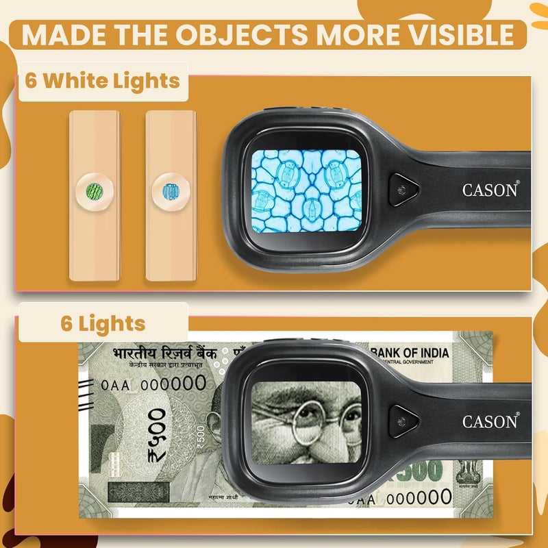 C DEVICE ميكروسكوب جيب رقمي للأطفال حتى 400X، عدسة مكبرة محمولة باليد، ميكروسكوب للطلاب للتعلم التفاعلي - Image 4