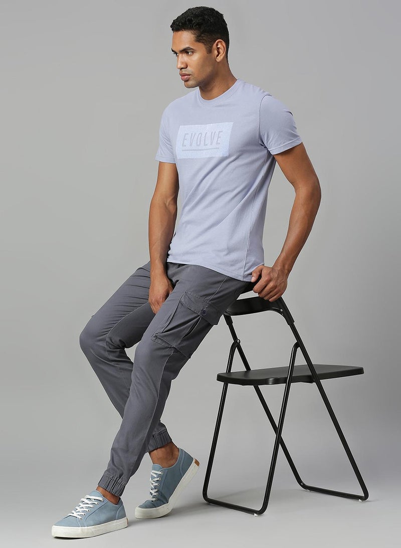 Dennis Lingo Men's Steel Grey Cargo Joggers - Modern and Durable  - Image 1