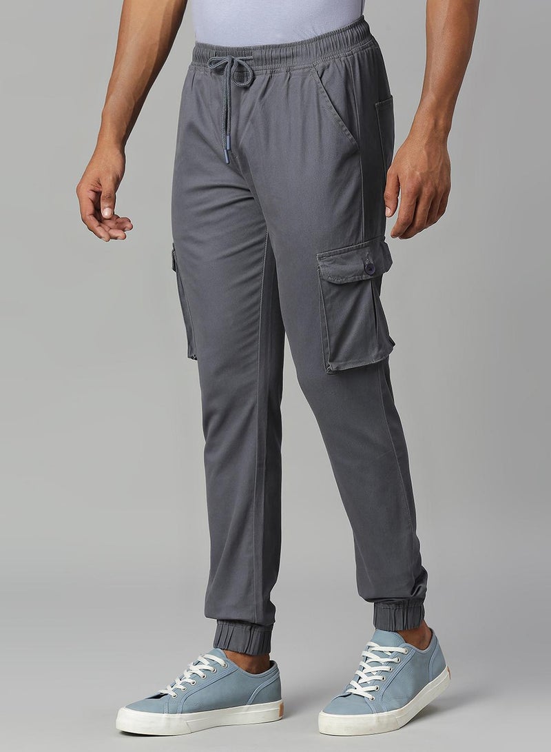 Dennis Lingo Men's Steel Grey Cargo Joggers - Modern and Durable  - Image 2