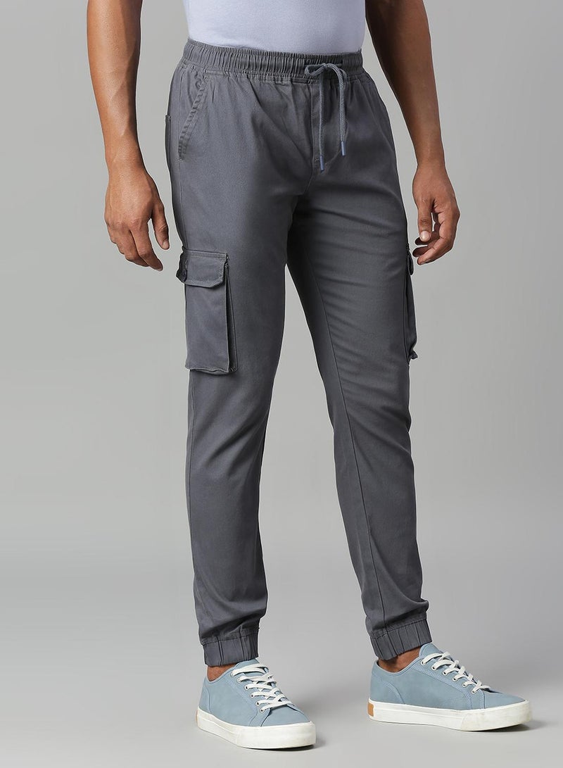 Dennis Lingo Men's Steel Grey Cargo Joggers - Modern and Durable  - Image 3