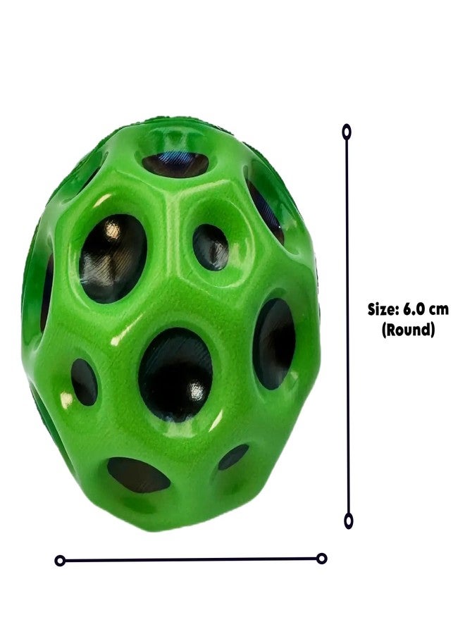 Buko Super Infinity Crazy Bounce Moon Ball: Ultimate Grip and Catch, Enhances Hand-Eye Coordination (Pack of 2 (Green-Yellow) - Image 3