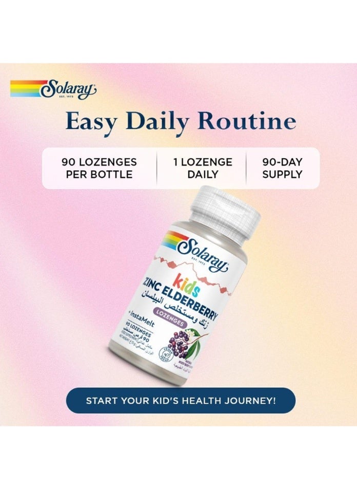 Solaray Kids Zinc Elderberry Instamelt - 90 Lozenges - Image 2