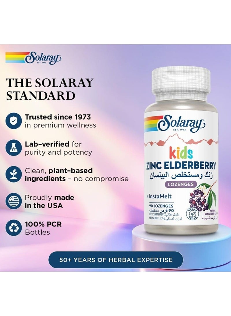 Solaray Kids Zinc Elderberry Instamelt - 90 Lozenges - Image 4