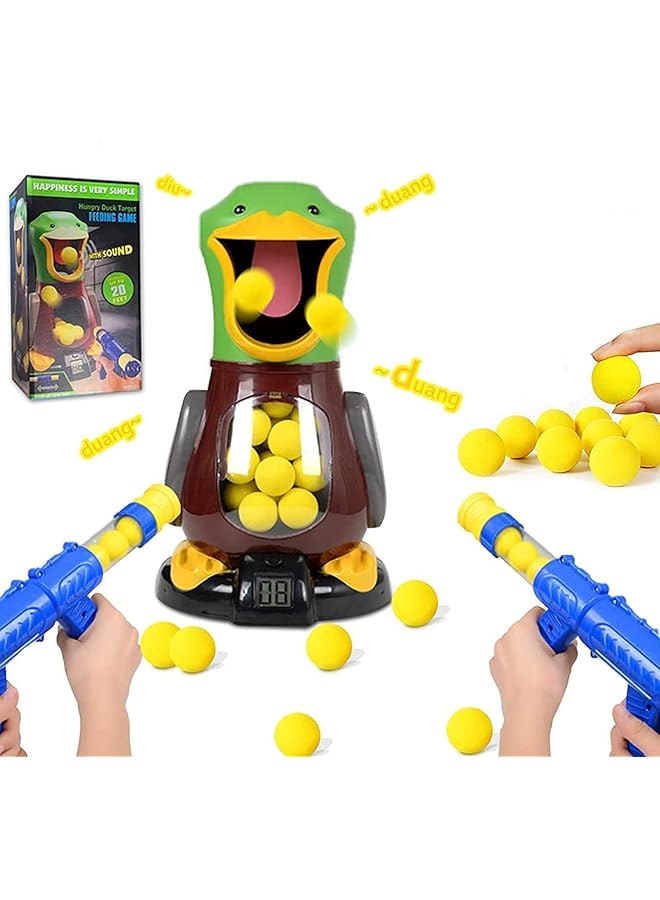 Beauenty Target Shooting Games Toy Guns For Kids Shooting Game Gifts For3 4 5 6 7 8 9 Year Old Kids Toy Guns With Air Pump Guns Party Toys With Lcd Score Record 24 Soft Foam Balls (A) - Image 1