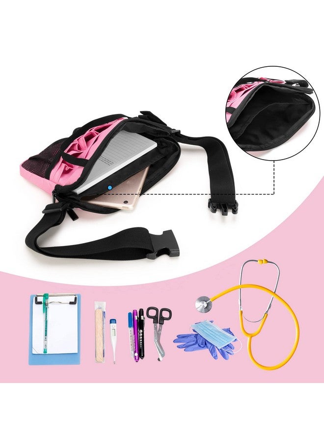 Damero Damero Nurse Fanny Pack with Medical Gear Pockets, Nurse Waist Pouch Nurse Tool Belt with Tape Holder for Stethoscopes, Bandage Scissors and Other Medical Supplies, Pink  - Image 3