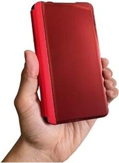 New From M7molge Smart View Flip Cover And Back (Works Sensor But Download Special Software) View Compatible With Oppo Realme 10 Pro Plus Stylish And Slim Flip And Soft - Red Color New
