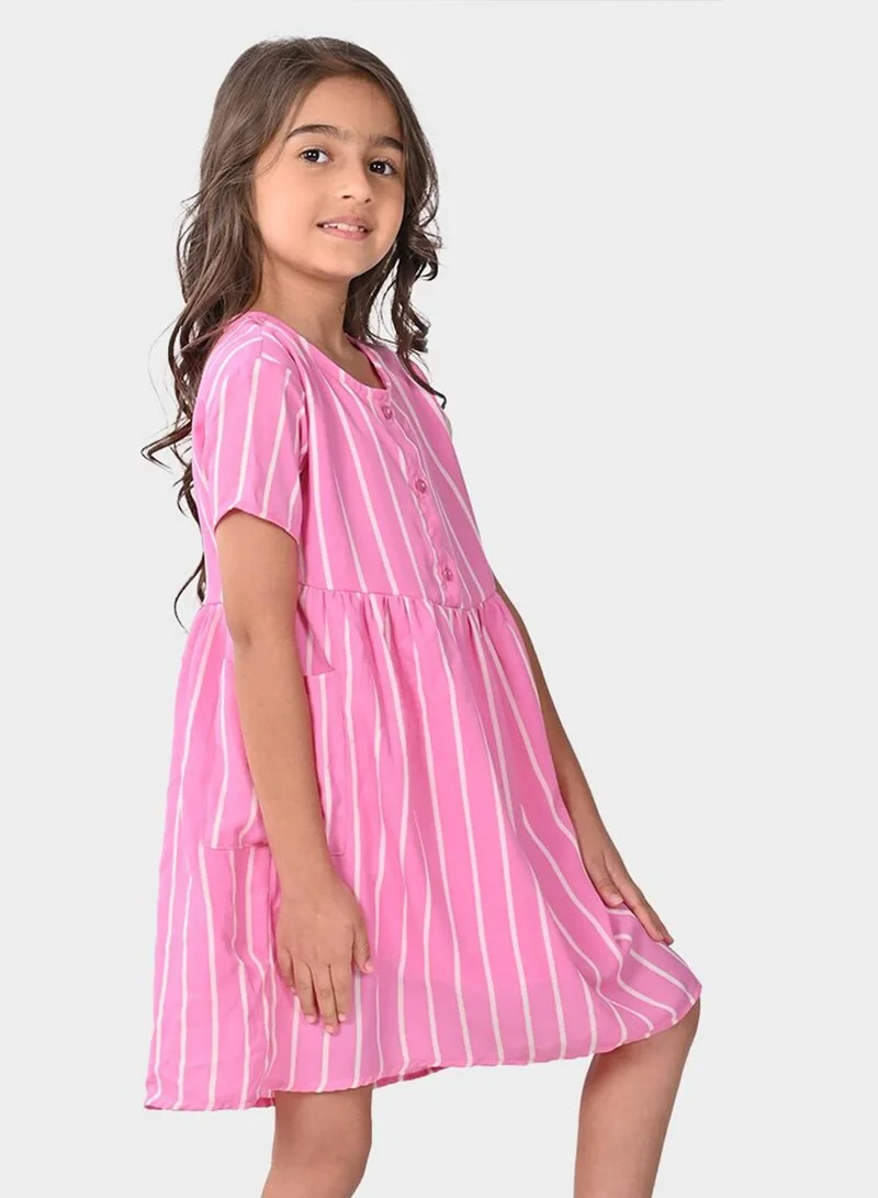 Bonkids Striped Pocket Dress