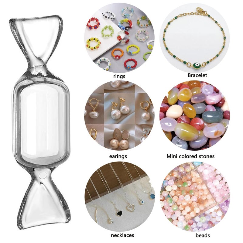 FZBNSRKO 50Pcs Candy Shaped Jewelry Box Mini Candy Jewelry Organizer Earring Organizers Box For Travel Jewelry New Year Valentine's Day Present Decoration - Image 2