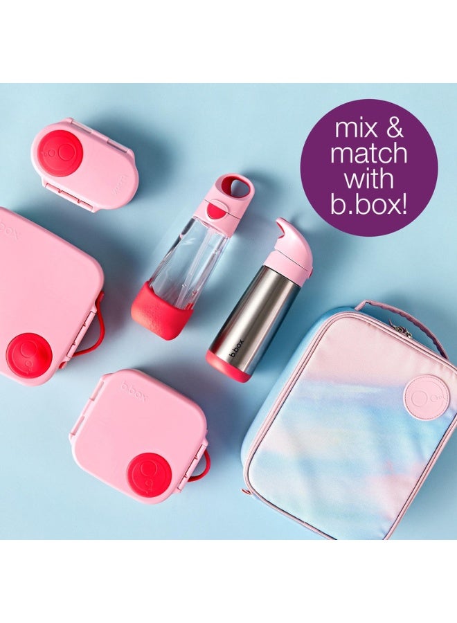 B.Box Big Kids Tritan™ Drink Bottle with Straw | Leakproof Push Button Lid | Ergonomic Triangle Grip | BPA-Free Reusable Water Bottle for School Kids | 600ml-Indigo Rose - Image 5