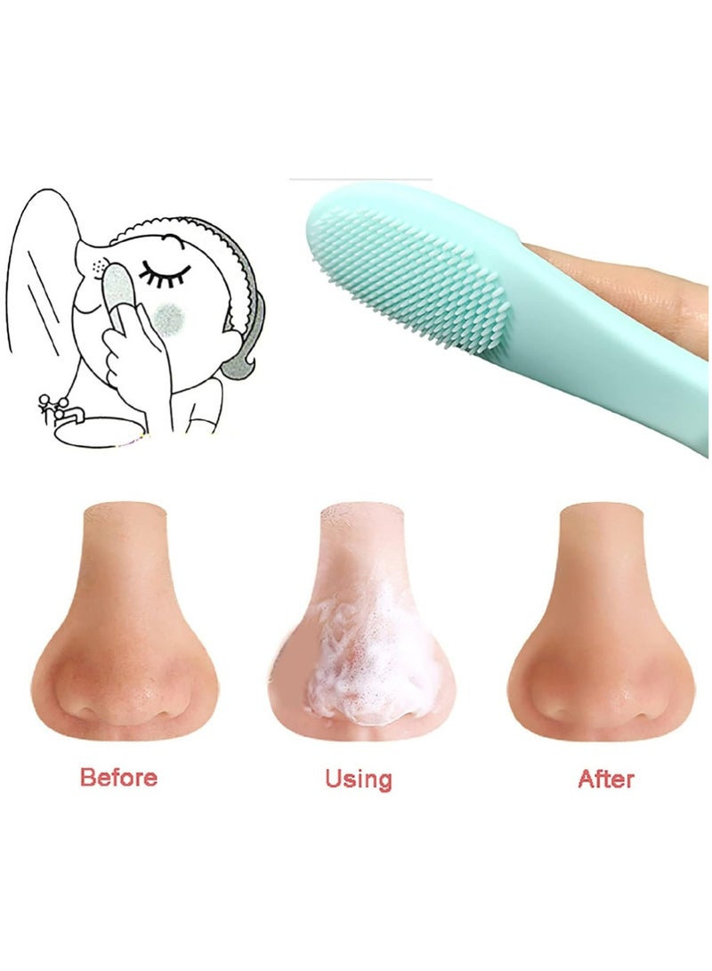 LLASIDO 5-Pack Soft Silicone Manual Facial Cleansing Brushes, Face Scrubber Cleanser Brush for Gently and Effectively Cleaning, Removing Blackheads and Massaging - Image 2