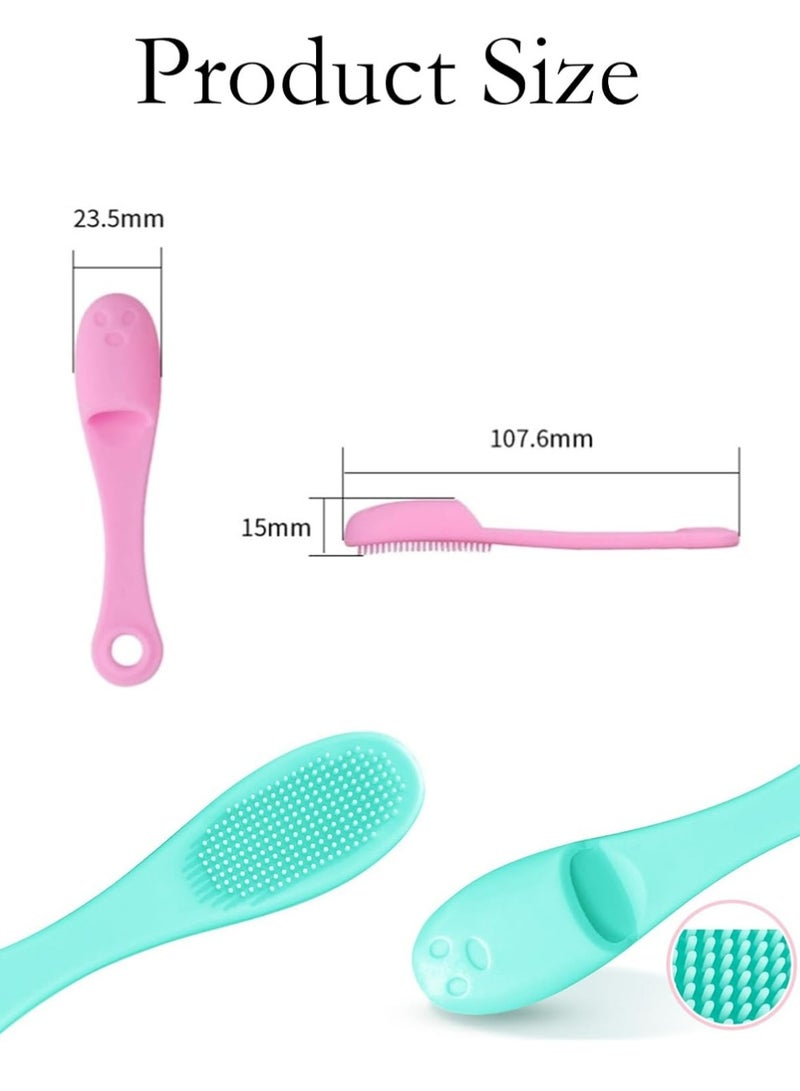 LLASIDO 5-Pack Soft Silicone Manual Facial Cleansing Brushes, Face Scrubber Cleanser Brush for Gently and Effectively Cleaning, Removing Blackheads and Massaging - Image 3