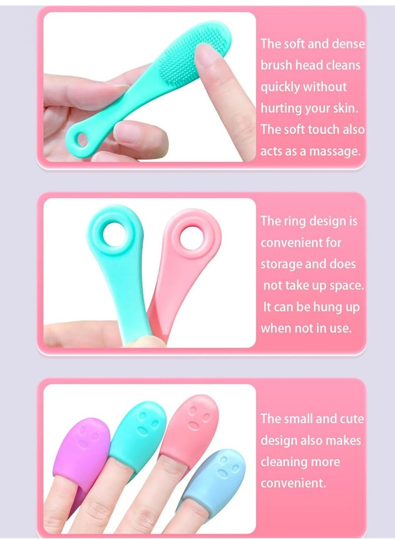 LLASIDO 5-Pack Soft Silicone Manual Facial Cleansing Brushes, Face Scrubber Cleanser Brush for Gently and Effectively Cleaning, Removing Blackheads and Massaging - Image 4